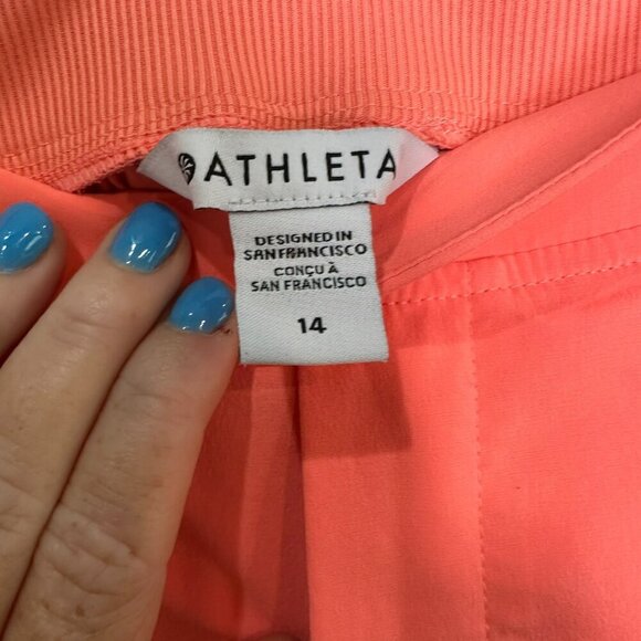 Athleta Brooklyn Mid Rise Ankle Pant Size 14 Sunset Glow Travel Commute - Picture 5 of 10